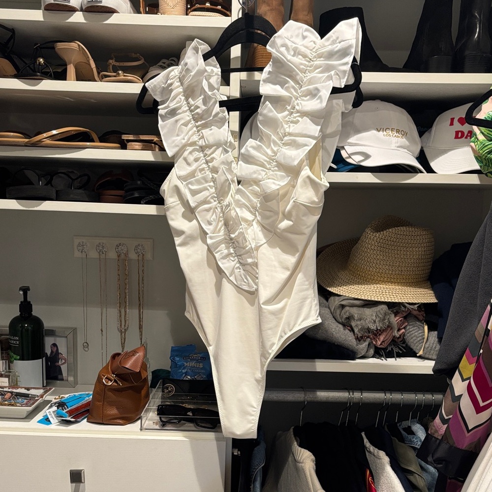 The Westside White V-Neck Bodysuit